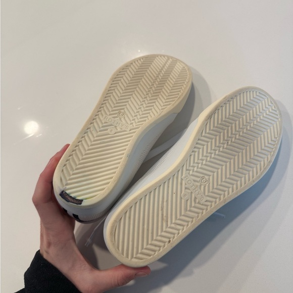 Rothy’s The Lace Up Bright White Knit Sneakers - Picture 6 of 10